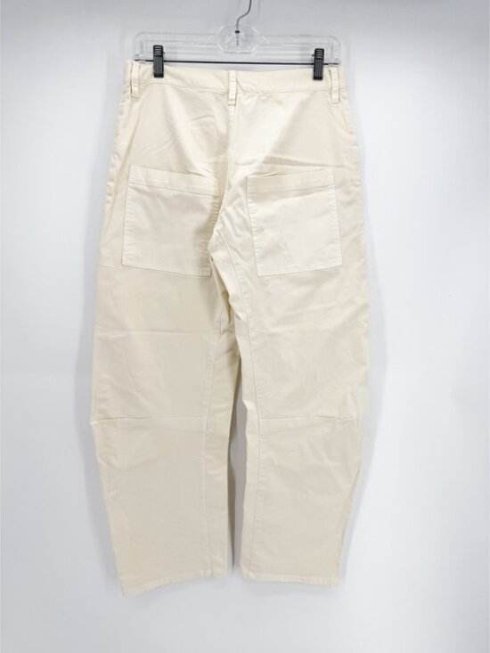NILLI LOTAN SHON LINEN BARREL PANT in STONE  2 - Picture 3 of 8